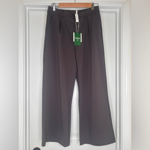 Halara Pleated High Waist Wide Leg Pull On Stretch Pants Medium Petite Gray - Picture 13 of 16